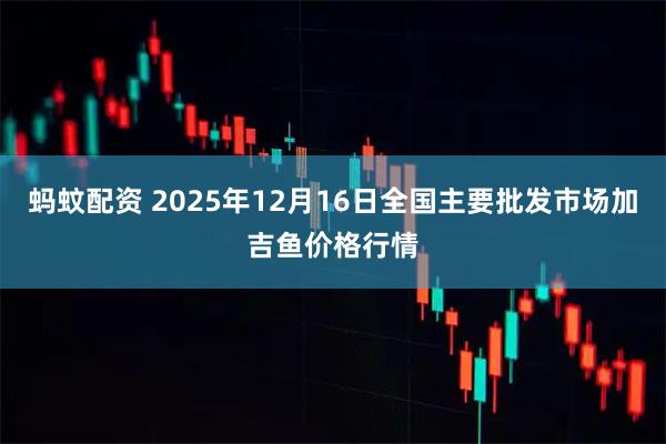 蚂蚊配资 2025年12月16日全国主要批发市场加吉鱼价格行情